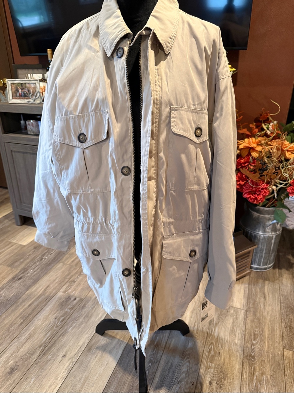 Spiegel Men's Light Beige Military Field Jacket
